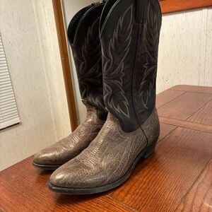 Code West Cowboy Boots Men’s 10.5 Medium 74355 All Leather  Vintage Made In USA
